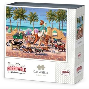 BOARDWALK PUZZLES 1000 Piece Jigsaw Puzzle Cat Walker
